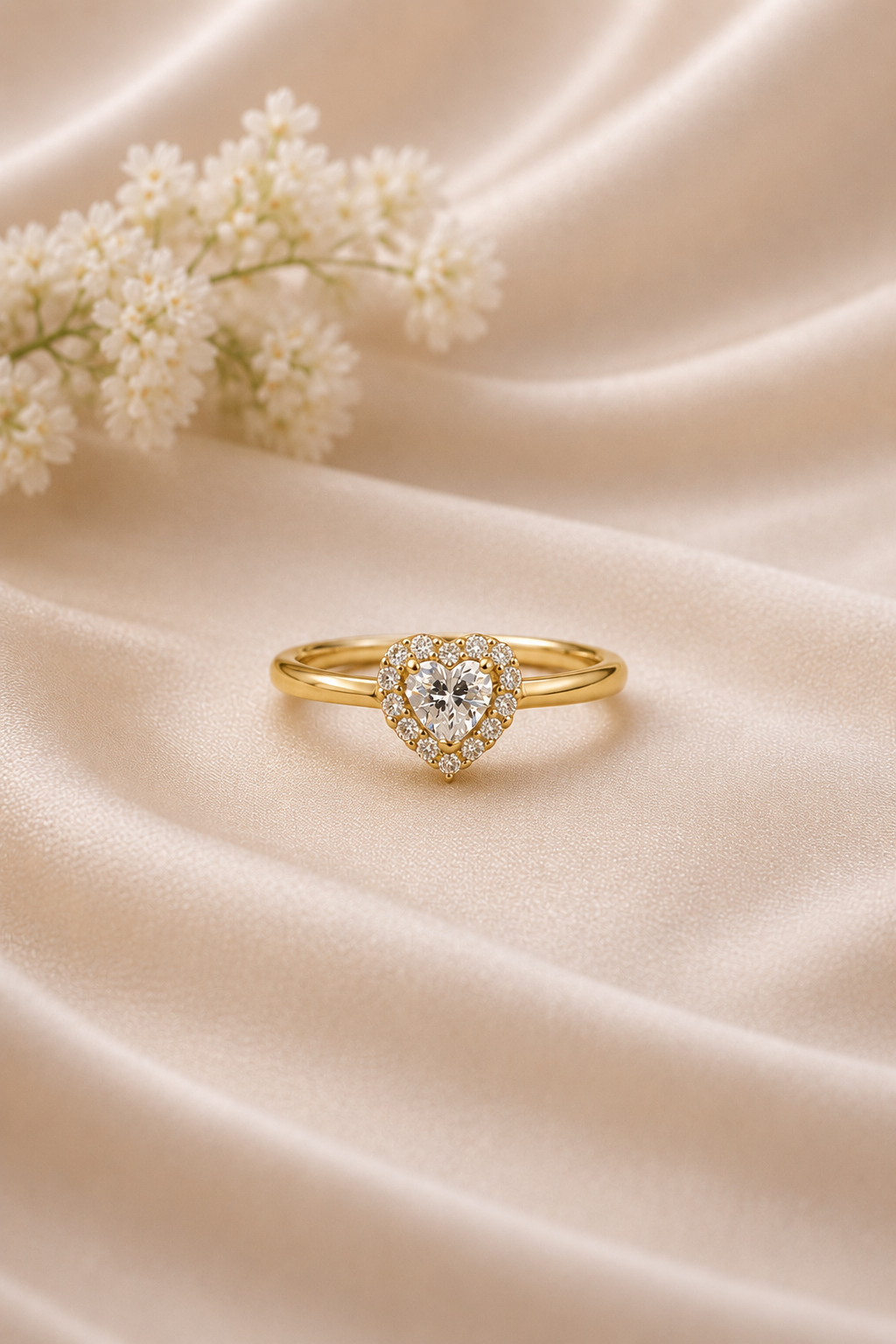 Heartfelt Halo Lab-Grown Diamond Ring