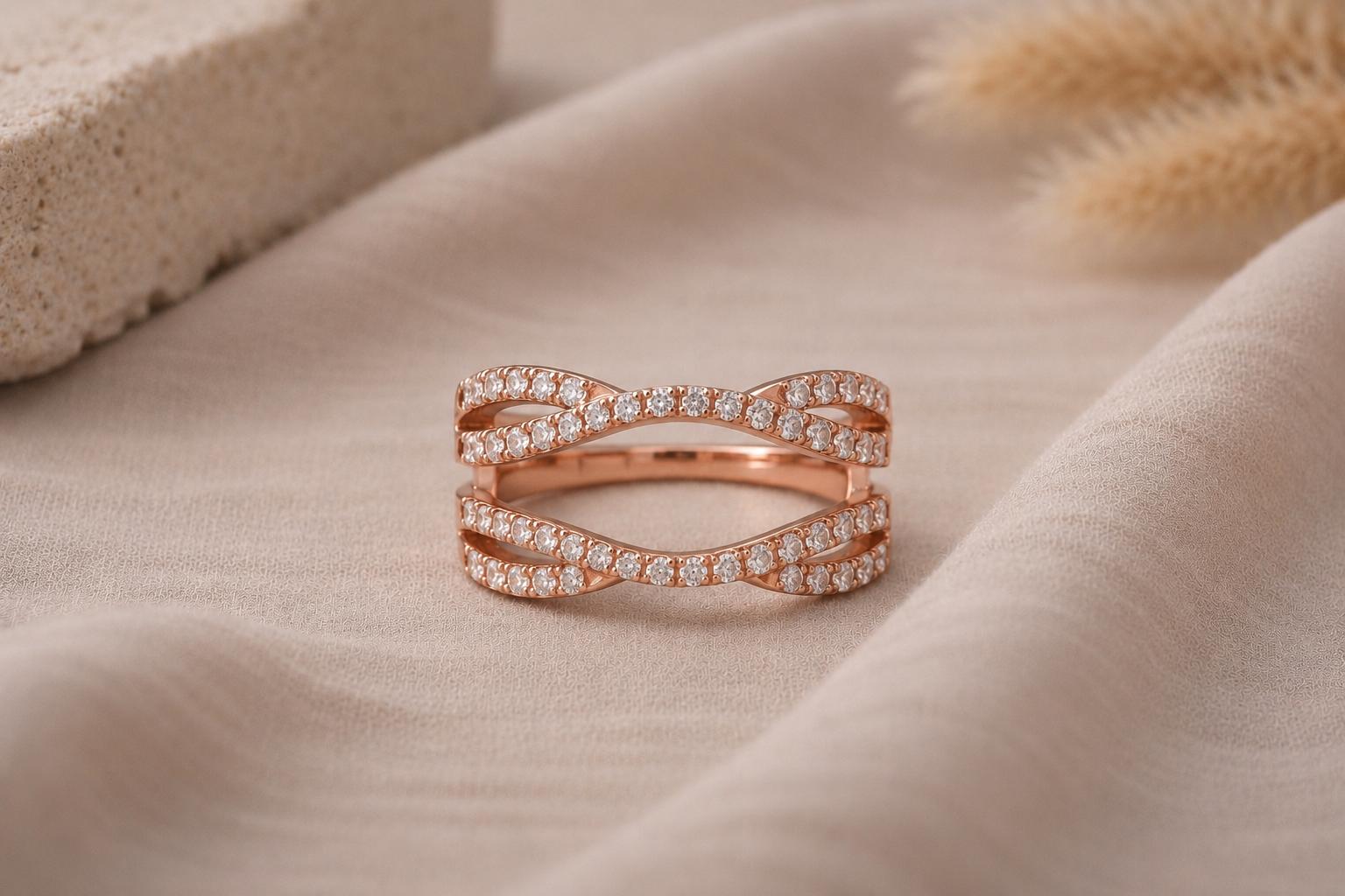 Infinity Weave Lab-Grown Diamond Ring