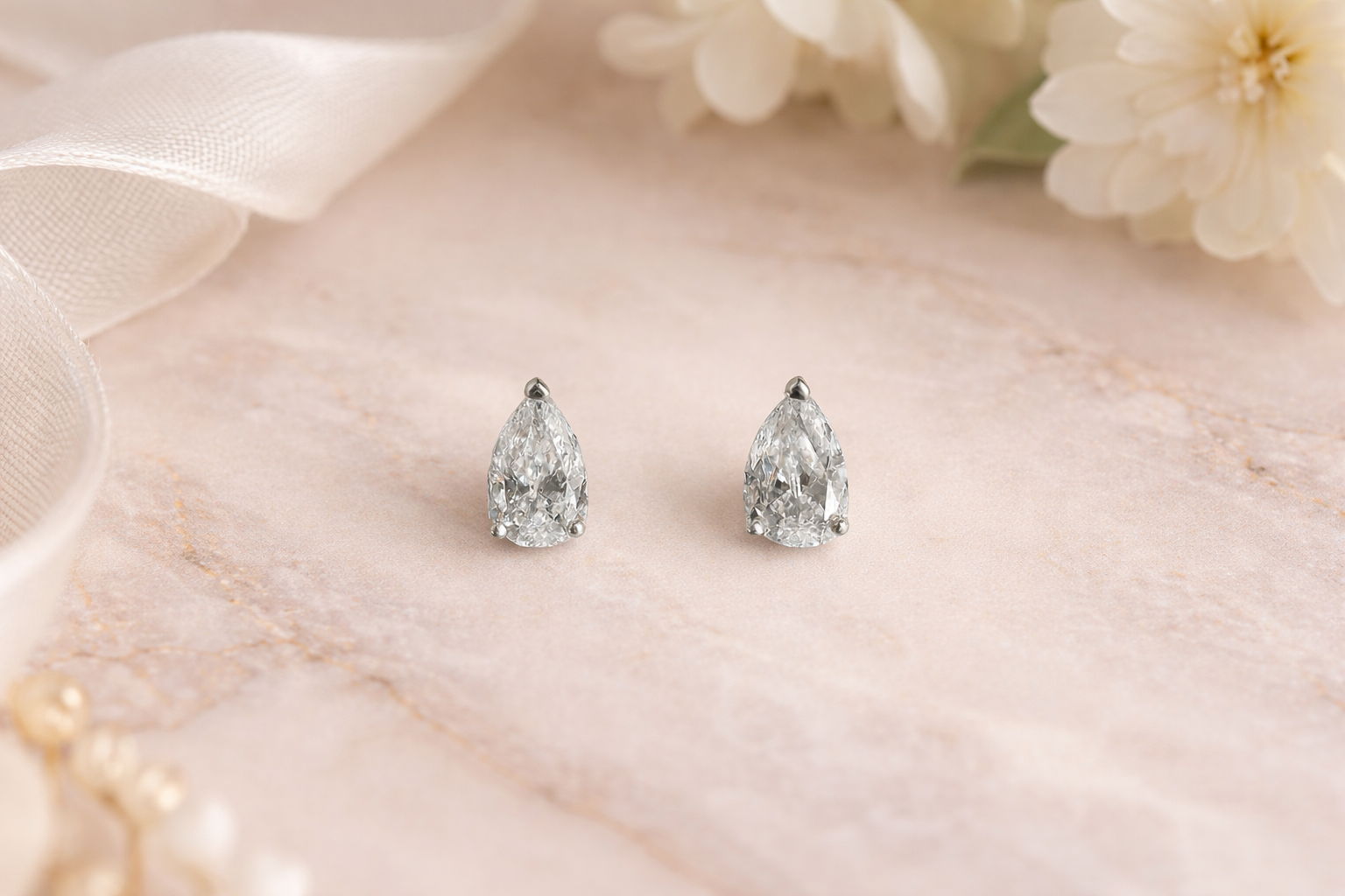 Pear Drop Studs