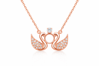 Twin Bird Heart Pendant