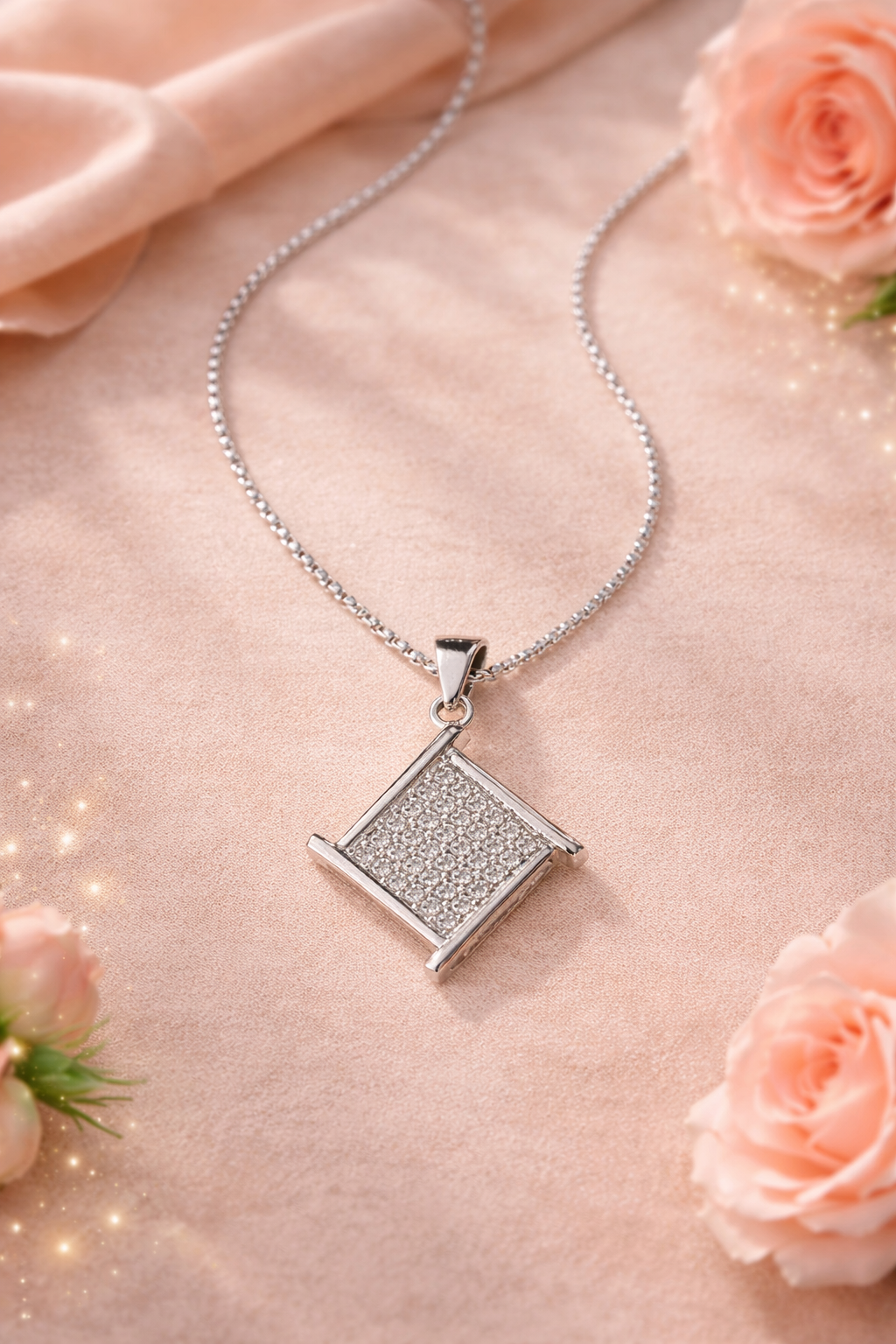 Pave Scroll Pendant