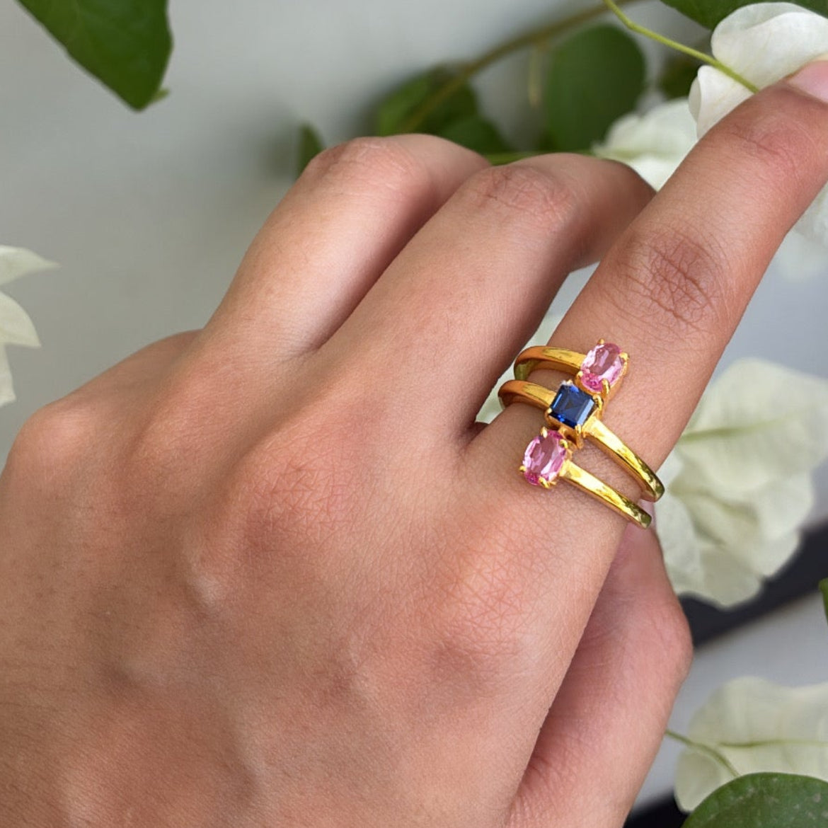 Multi-Coloured Stack Ring