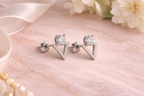 Silver Blush Studs