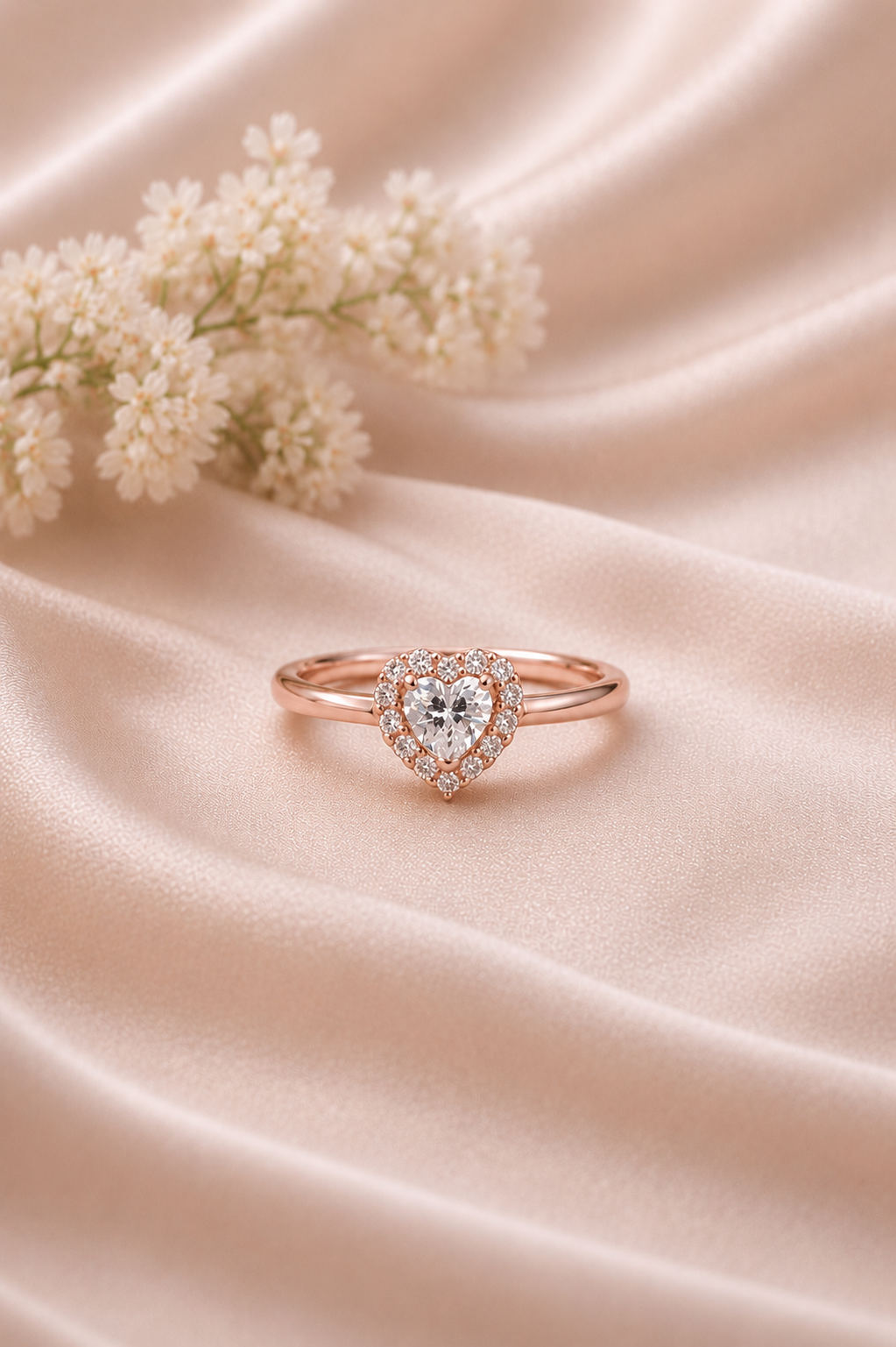 Heartfelt Halo Lab-Grown Diamond Ring