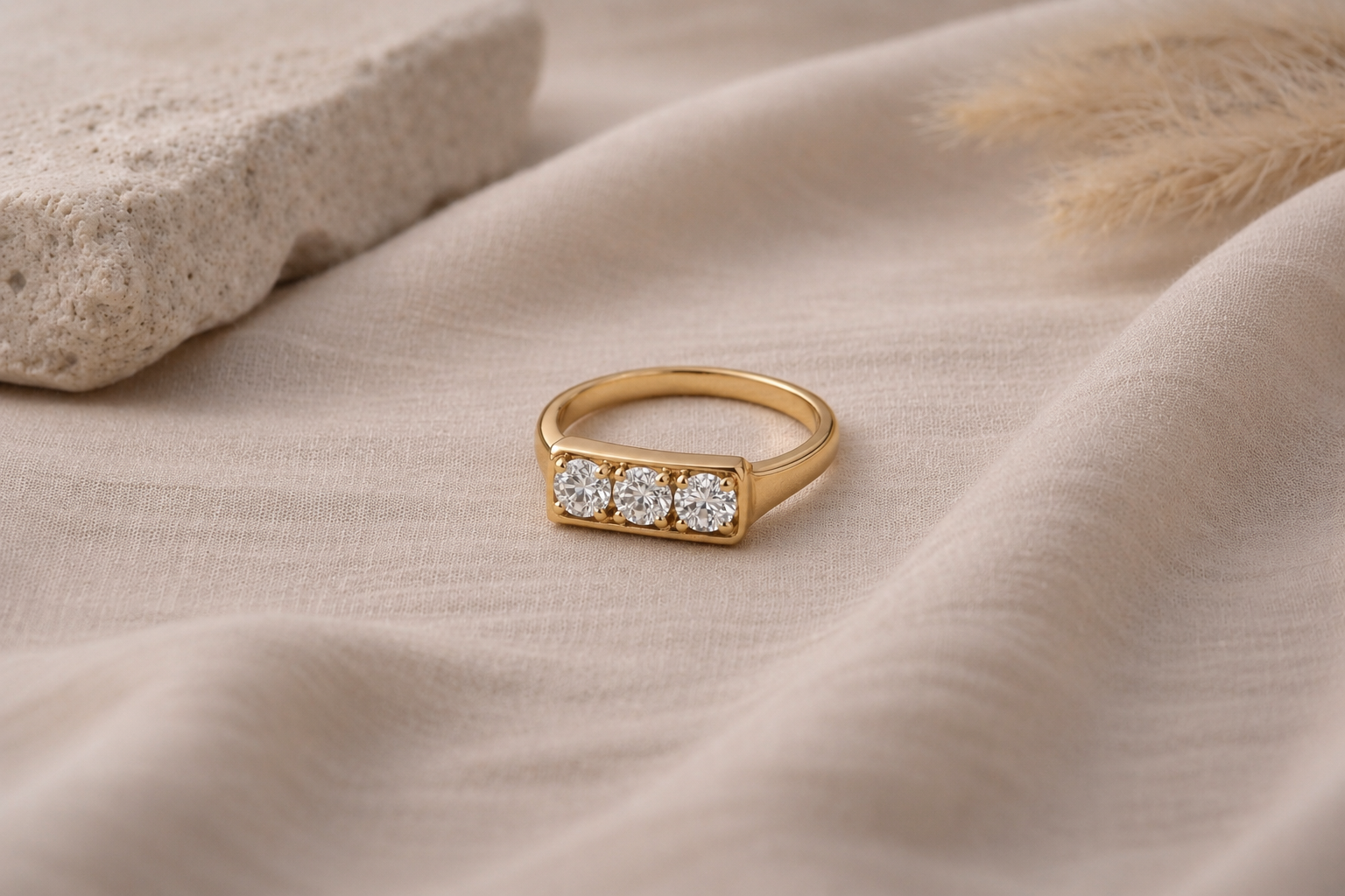 Triple Vow Lab-Grown Diamond Ring
