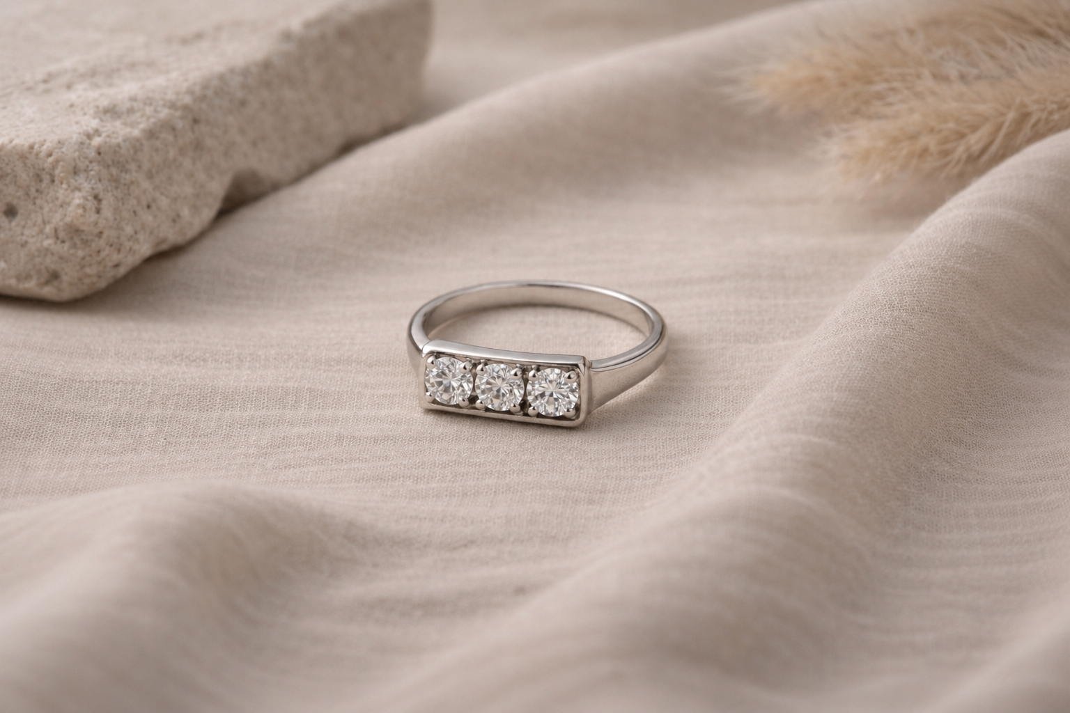 Triple Vow Lab-Grown Diamond Ring