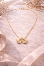 Twin Bird Heart Pendant