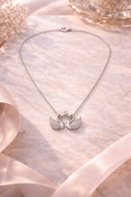 Twin Bird Heart Pendant