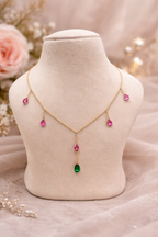 Contemporary Long Drop Pendant Set