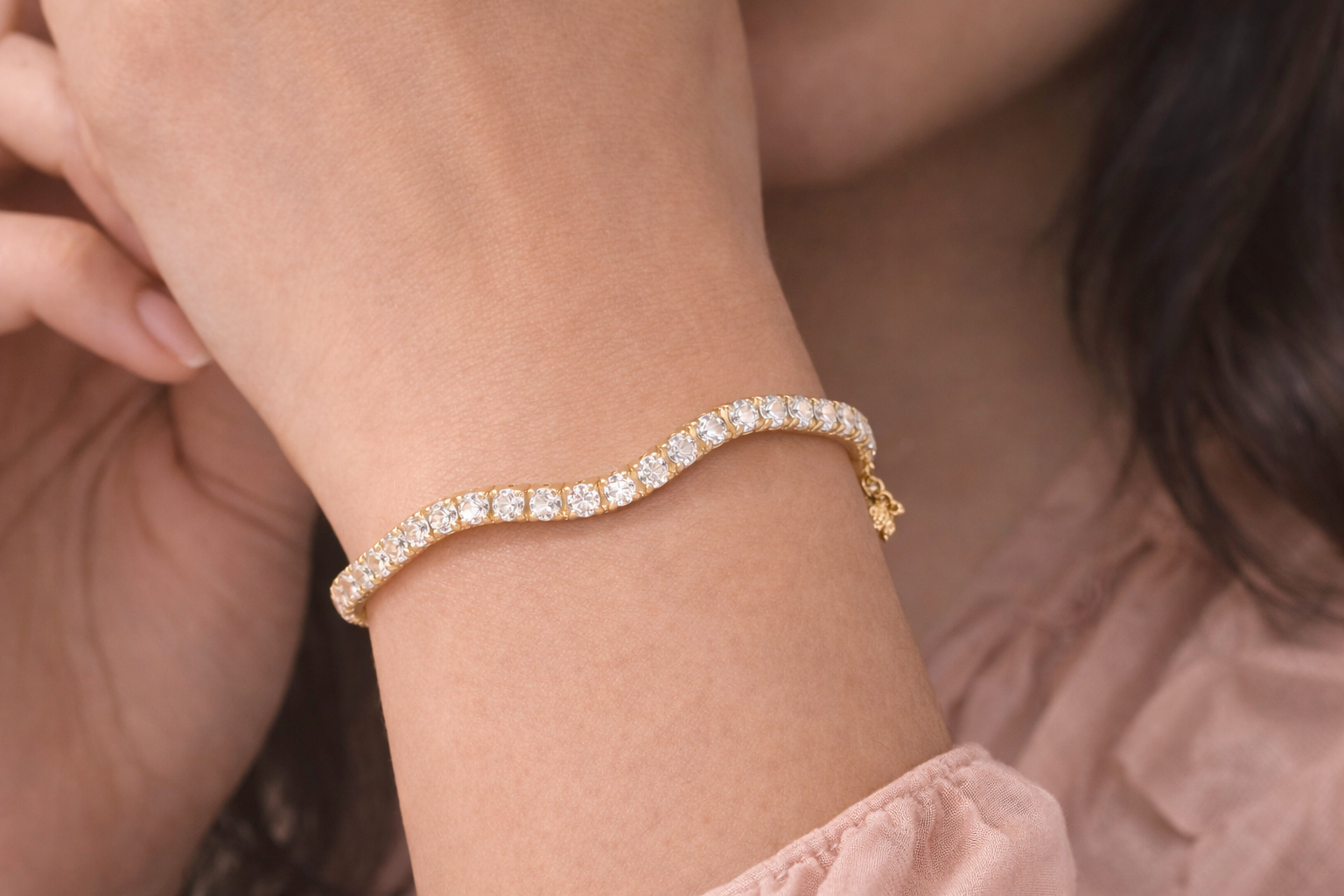 Zigzag Zircon Bracelet