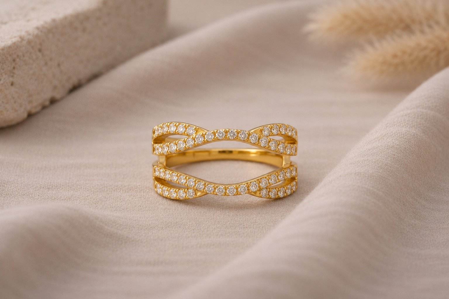 Infinity Weave Lab-Grown Diamond Ring