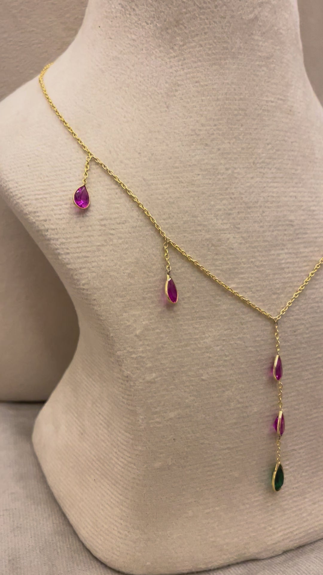 Contemporary Long Drop Pendant Set